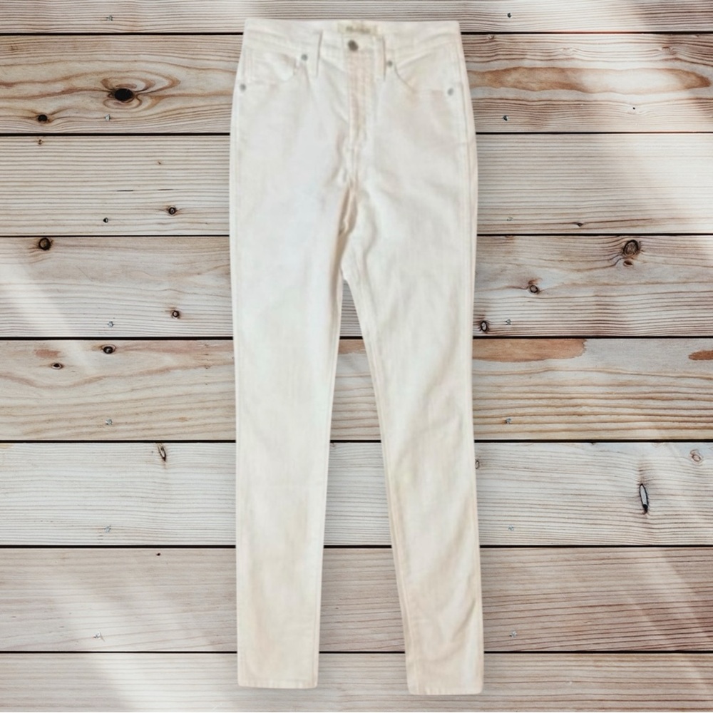 NWOT Cream Madewell 10" High-Rise Skinny Jeans - Size 25